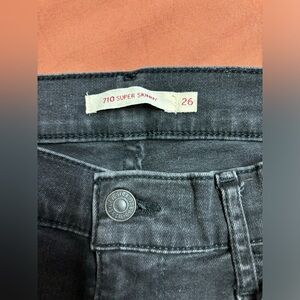 Levi's Black High Rise Super Skinny Jeans Classic Style